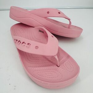 Crocs Baya Platform Flip Flops Sandals. Petal Pink.  Women’s Sz 9 Beach Outdoor